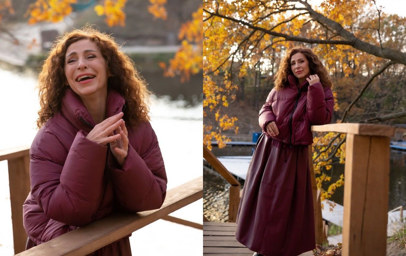 Зображення новини: Бордовий total look від Наді Матвєєвої: стильний образ, який виглядає дорого