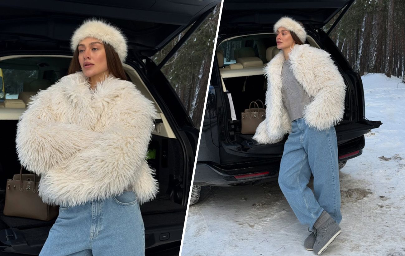 Зображення новини: Переможниця "Холостяка" Надін у трендовій екошубі: як повторити стильний образ