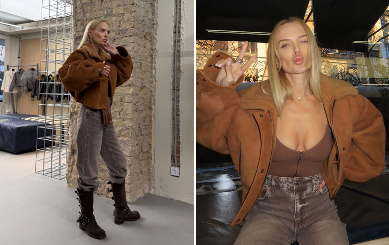 Зображення новини: Колишня Цимбалюка показала байкерські чоботи - тренд весни 2026