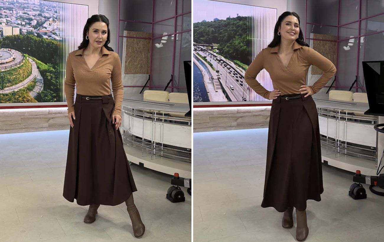 Зображення новини: Людмила Барбір у шоколадному "луці": один прийом зробить вас стильнішою