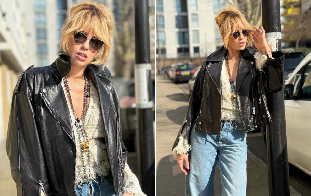 Зображення новини: Джинси та "шкірянка": як повторити "лук" Полякової з базовими речами на весну