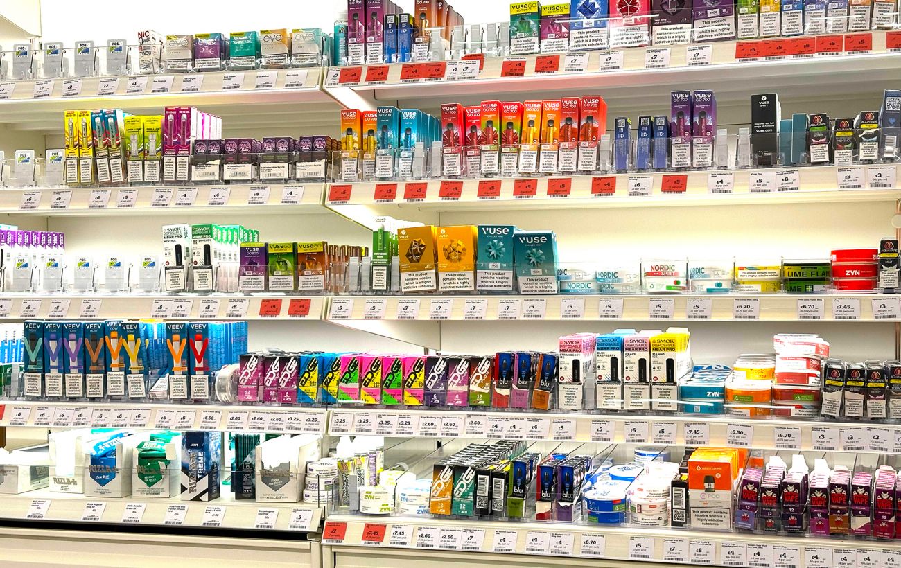 Зображення новини: У київському ТРЦ підлітки шикуються в черги за нелегальними вейпами (фото)