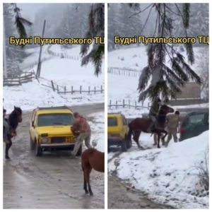 Чоловік переїхав працівника ТЦК машиною, а потім з товаришем напав на військкомів з сокирою (відео)