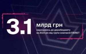 FAVBET у 2023 спрямувала до бюджету 3,1 млрд гривень