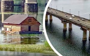 Посеред Дніпра у Києві помітили хату: що трапилося