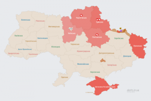 Російські загарбники атакують Україну ударними БпЛА: мапа тривог