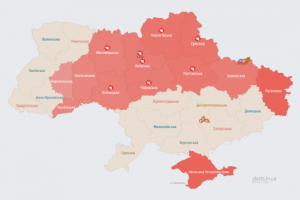 Російські загарбники атакують Україну ударними БпЛА: мапа тривог