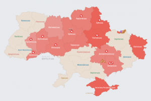 Російські загарбники атакують Україну ударними БпЛА: мапа тривог
